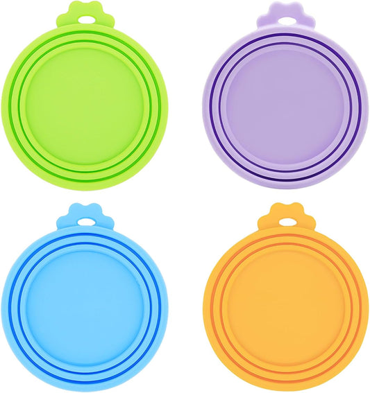 Canine and Feline Food Hats: 4 Silly Silicone Lids for Your Pooch and Puss's Pantry (Mix It Up with Colors!)