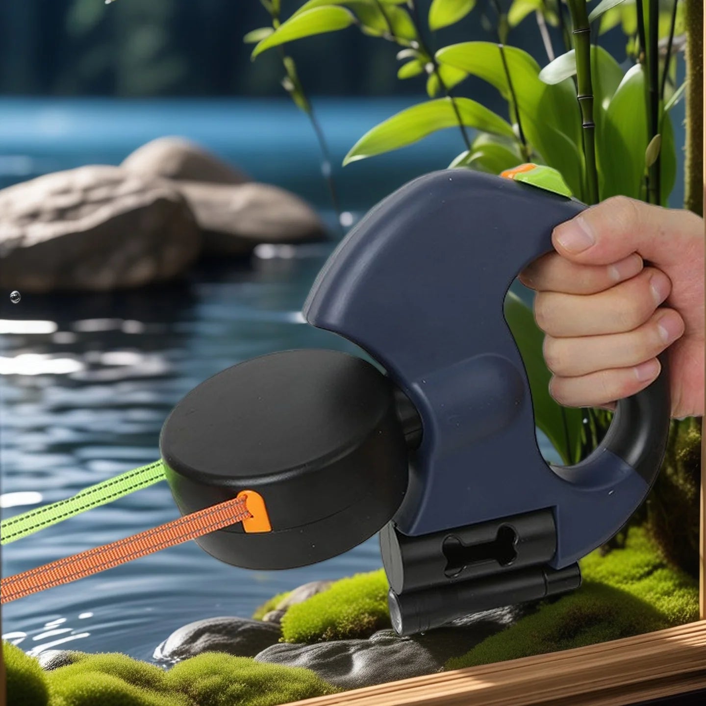 Retractable Dual Dog Leash with LED Light, 360-Degree Swivel, Tangle-Free Design, Independent Braking System, and 3M Reflective Leads for Enhanced Safety