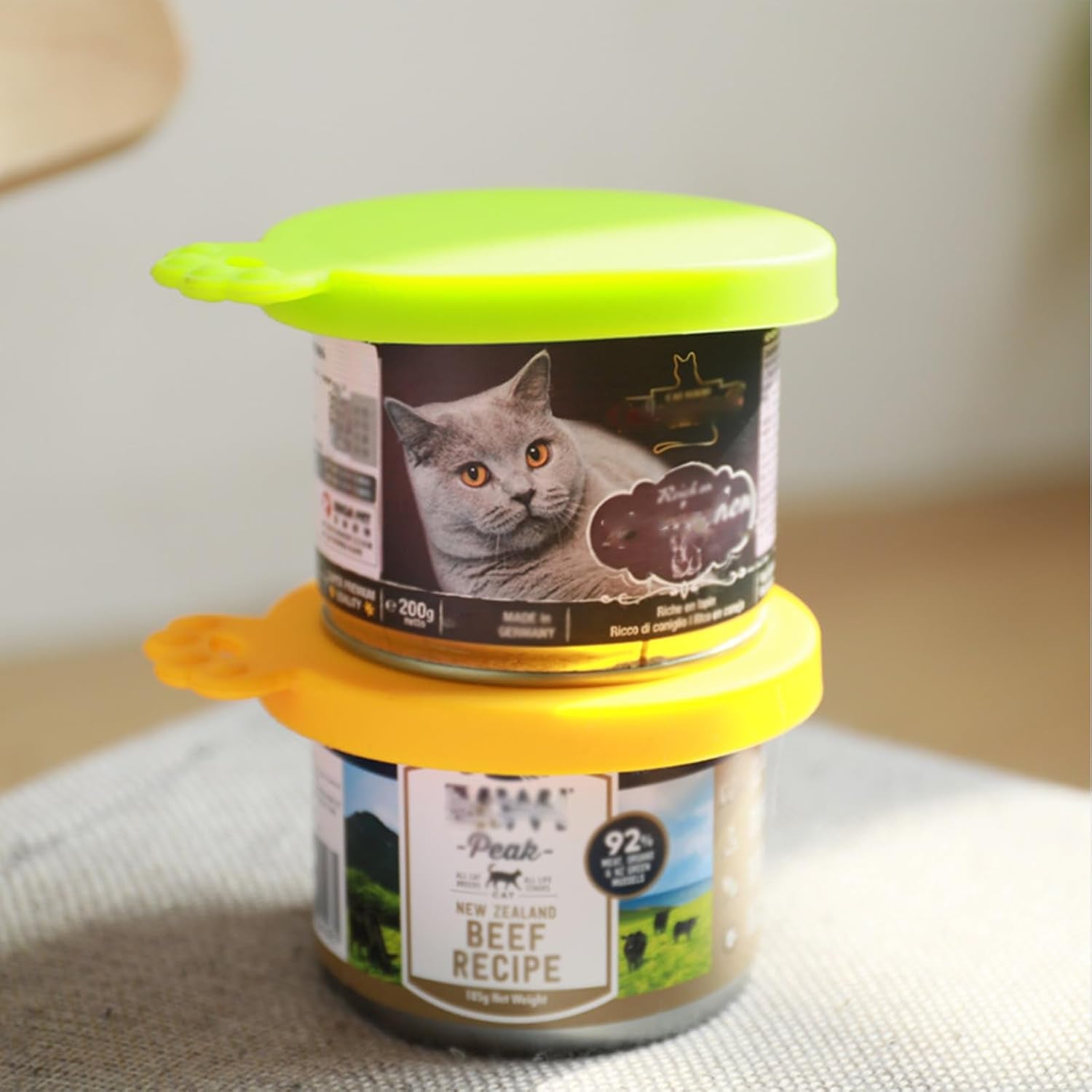 Canine and Feline Food Hats: 4 Silly Silicone Lids for Your Pooch and Puss's Pantry (Mix It Up with Colors!)